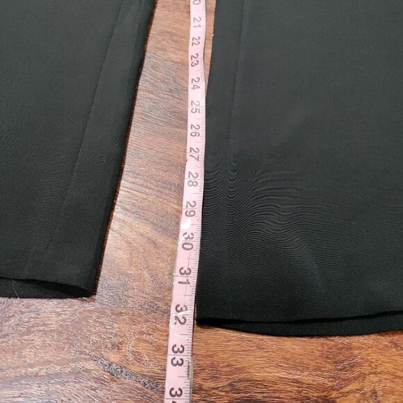 Eileen Fisher Silk Lagenlook Artsey High Rise Wide Leg Trouser Pants Black 14/34 - Picture 9 of 11